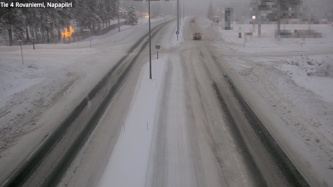 Weather Camera Image Väg 4 Rovaniemi, Polar cirke, Rovaniemi, Lappi