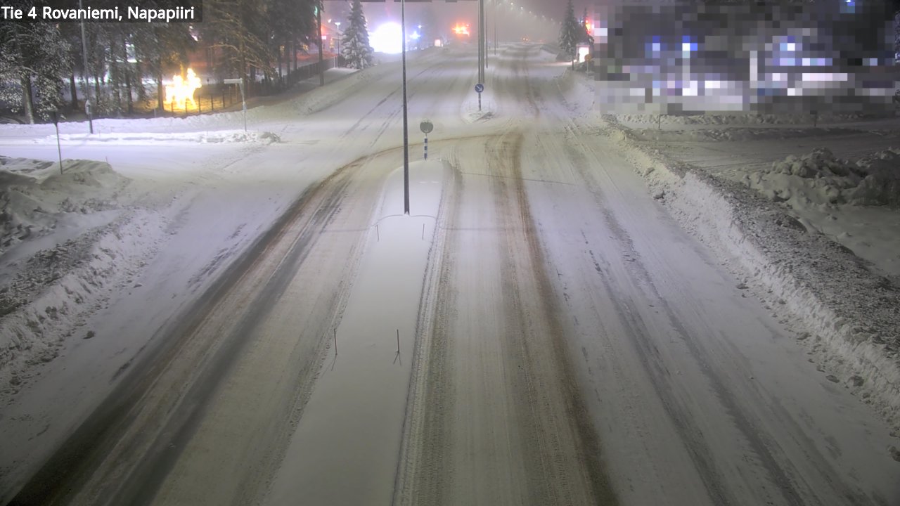 Weather Camera Image Väg 4 Rovaniemi, Polar cirke, Rovaniemi, Lappi