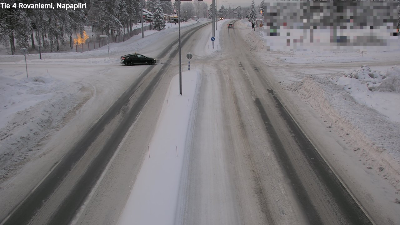 Weather Camera Image Väg 4 Rovaniemi, Polar cirke, Rovaniemi, Lappi