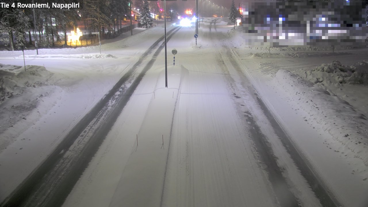 Weather Camera Image Väg 4 Rovaniemi, Polar cirke, Rovaniemi, Lappi