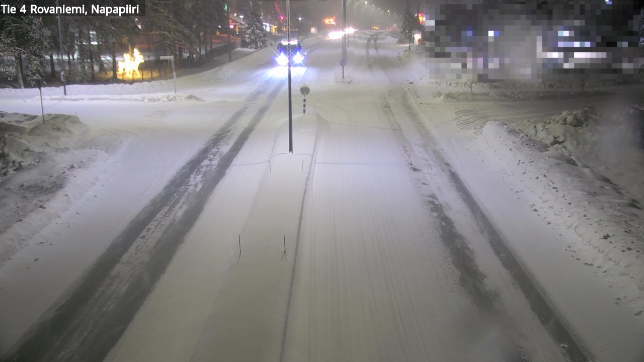 Weather Camera Image Väg 4 Rovaniemi, Polar cirke, Rovaniemi, Lappi