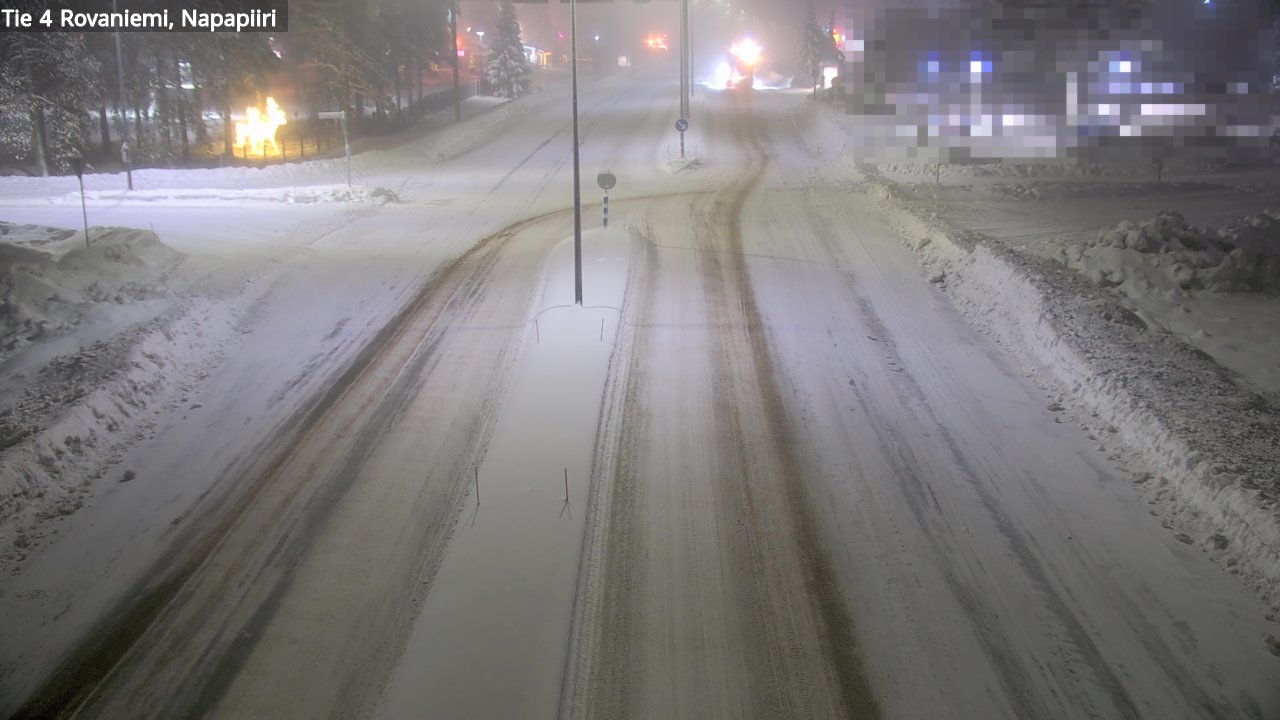 Weather Camera Image Väg 4 Rovaniemi, Polar cirke, Rovaniemi, Lappi