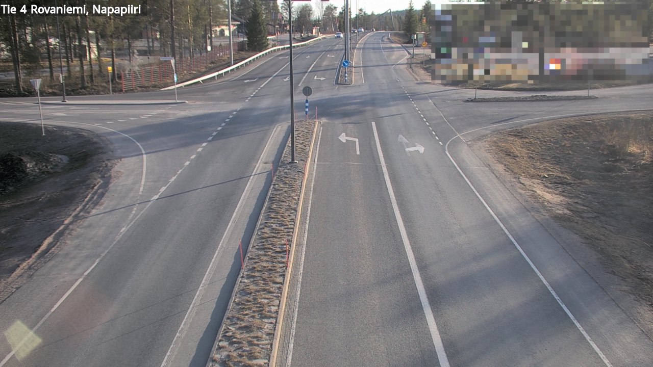 Weather Camera Image Road 4 Rovaniemi, Arctic circl, Rovaniemi, Lappi