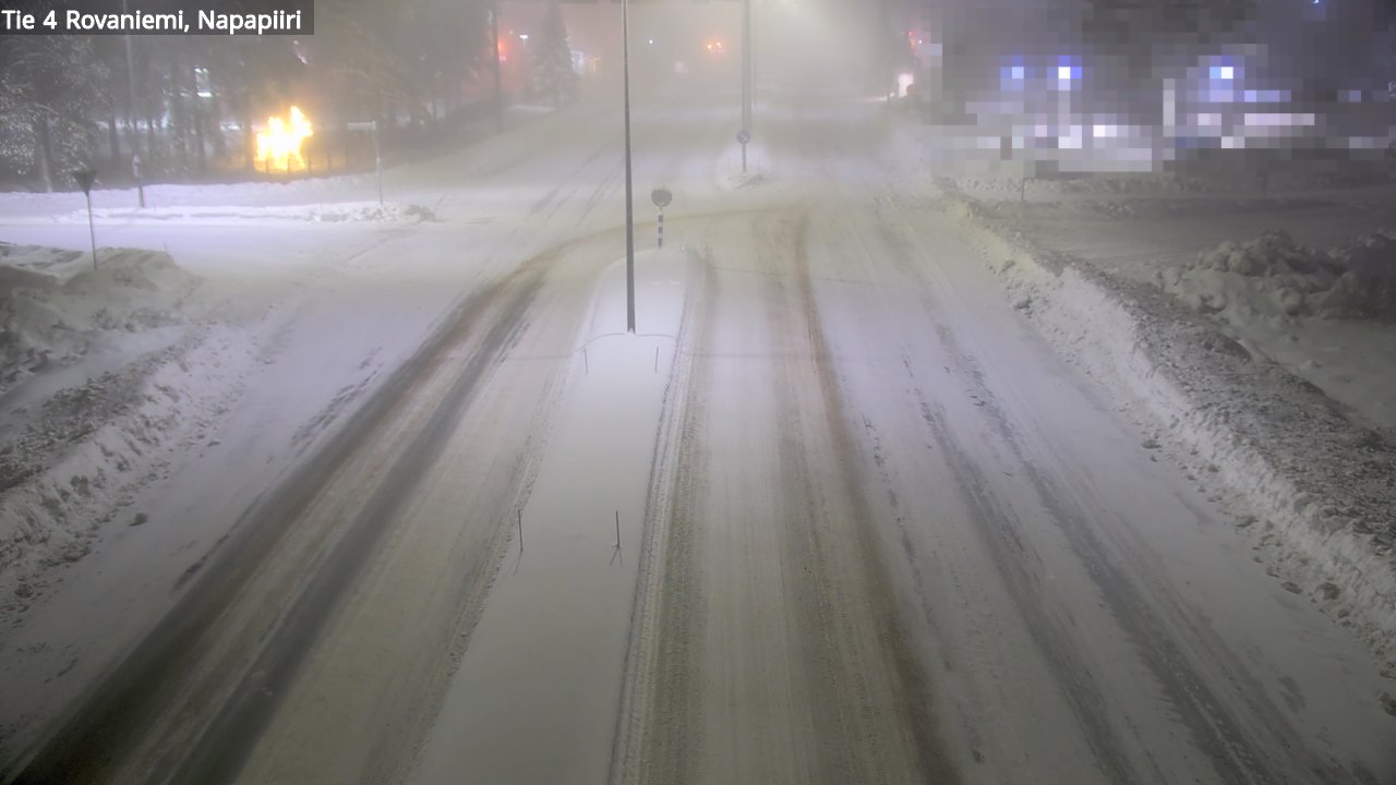 Weather Camera Image Väg 4 Rovaniemi, Polar cirke, Rovaniemi, Lappi