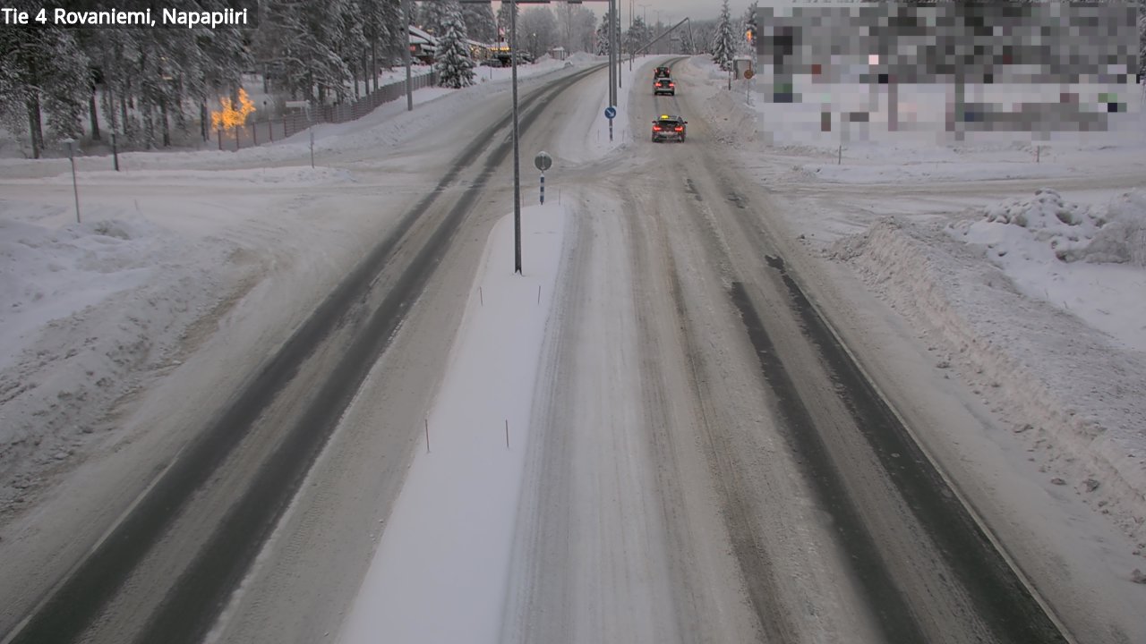 Weather Camera Image Road 4 Rovaniemi, Arctic circl, Rovaniemi, Lappi