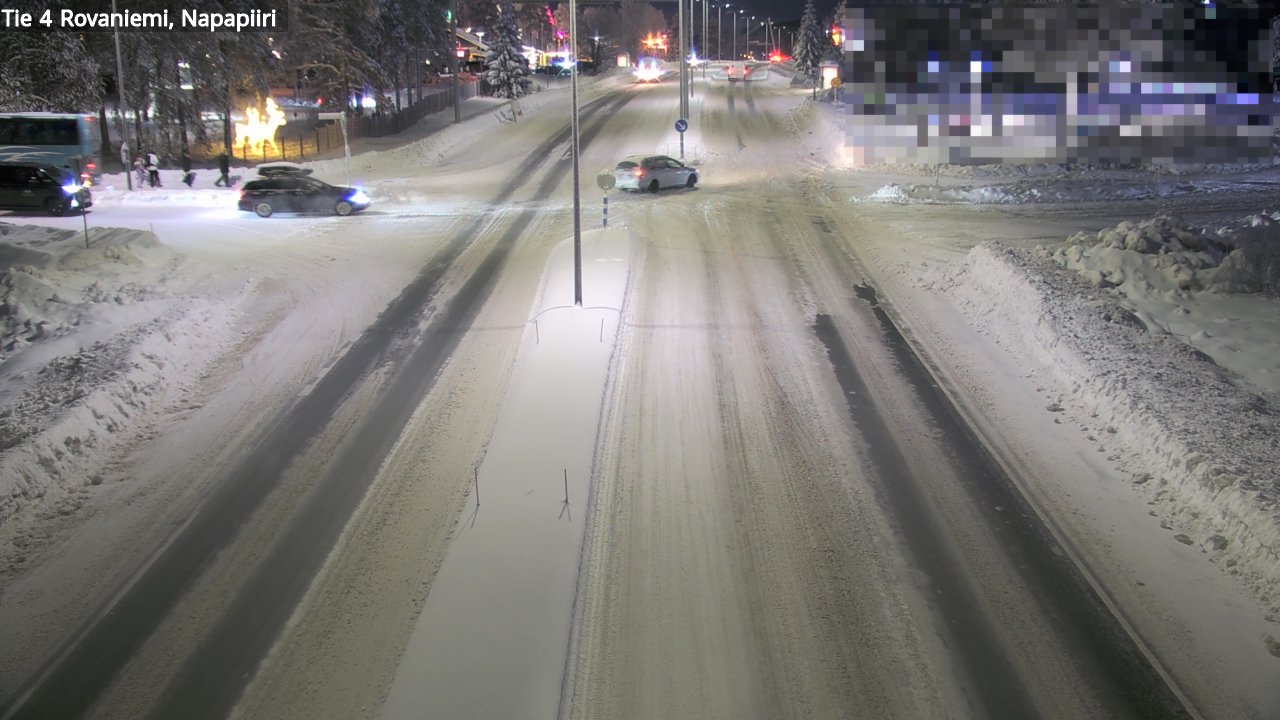 Weather Camera Image Road 4 Rovaniemi, Arctic circl, Rovaniemi, Lappi