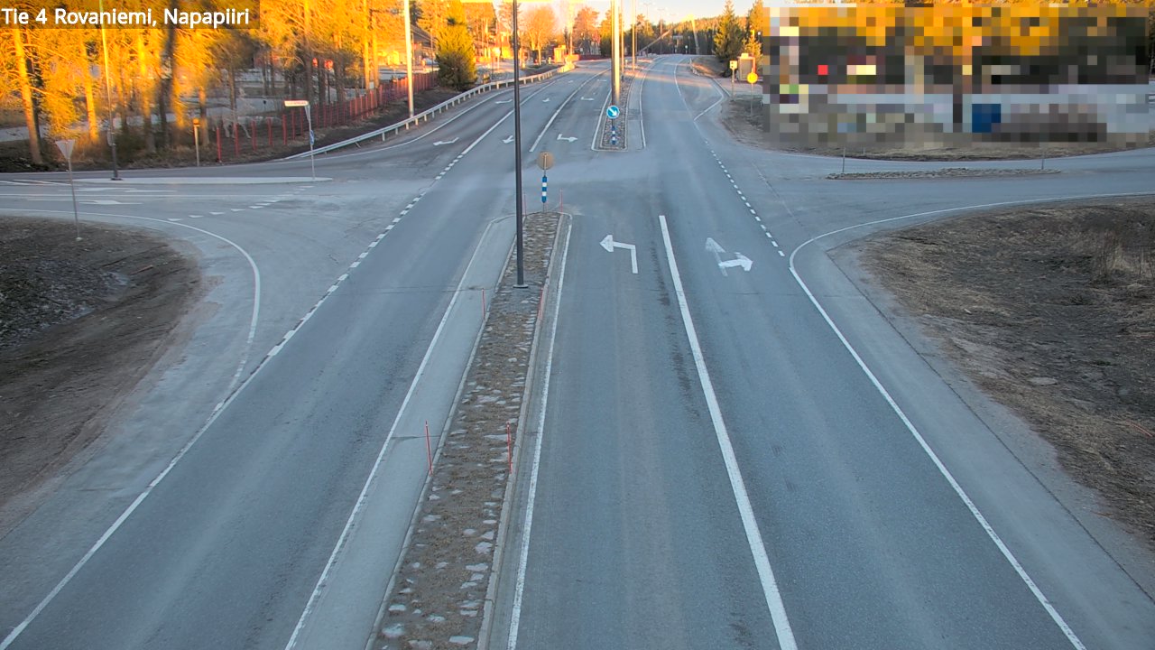 Weather Camera Image Road 4 Rovaniemi, Arctic circl, Rovaniemi, Lappi