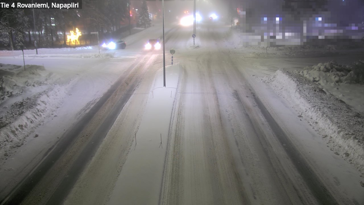 Weather Camera Image Väg 4 Rovaniemi, Polar cirke, Rovaniemi, Lappi