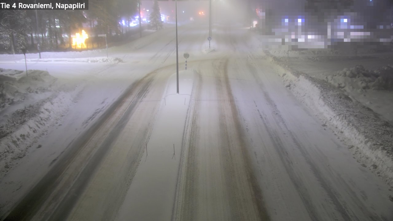 Weather Camera Image Väg 4 Rovaniemi, Polar cirke, Rovaniemi, Lappi
