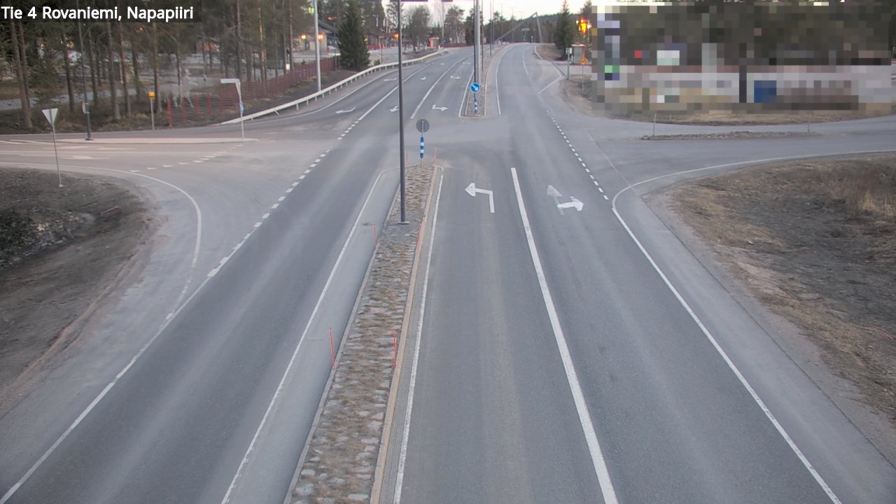 Weather Camera Image Road 4 Rovaniemi, Arctic circl, Rovaniemi, Lappi