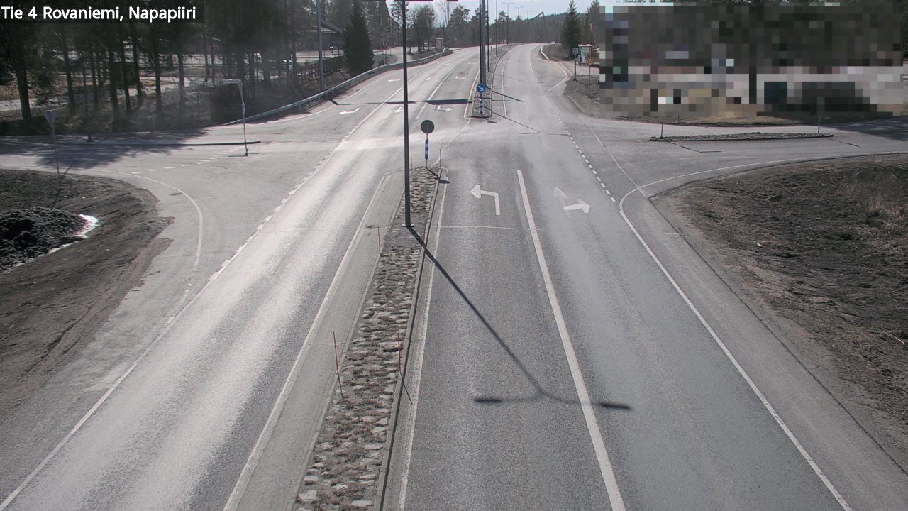 Weather Camera Image Road 4 Rovaniemi, Arctic circl, Rovaniemi, Lappi