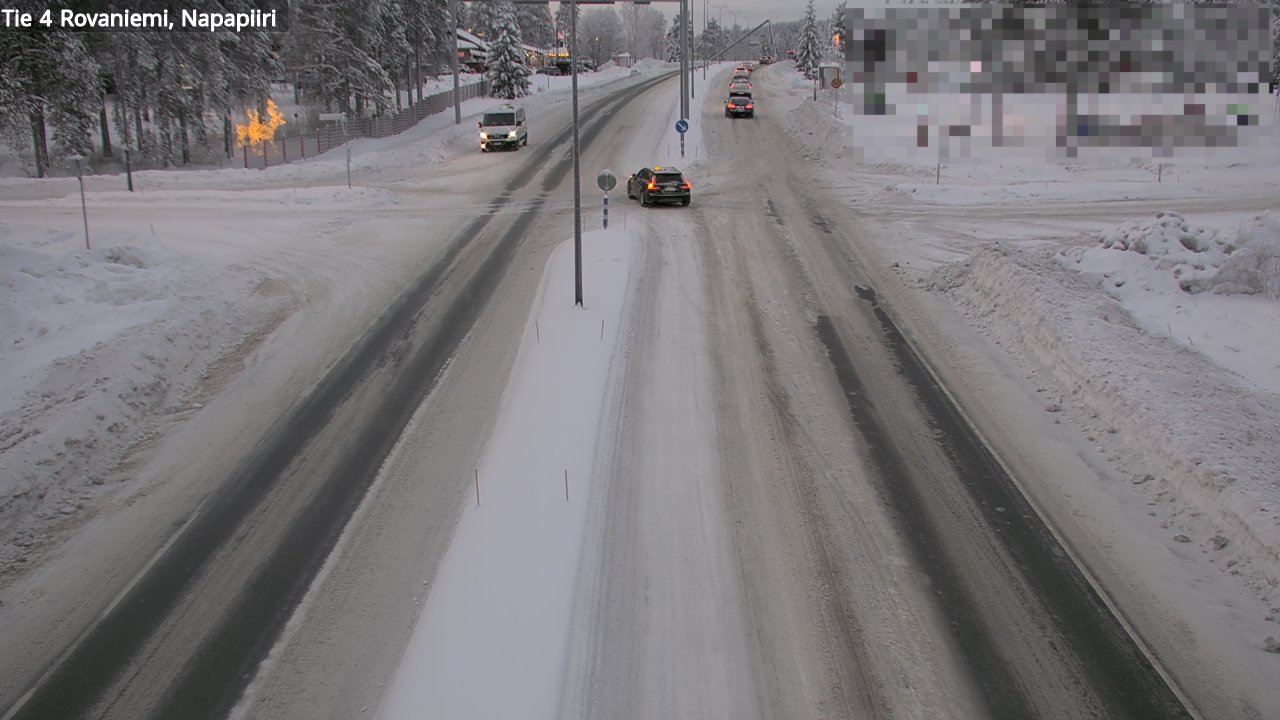 Weather Camera Image Road 4 Rovaniemi, Arctic circl, Rovaniemi, Lappi