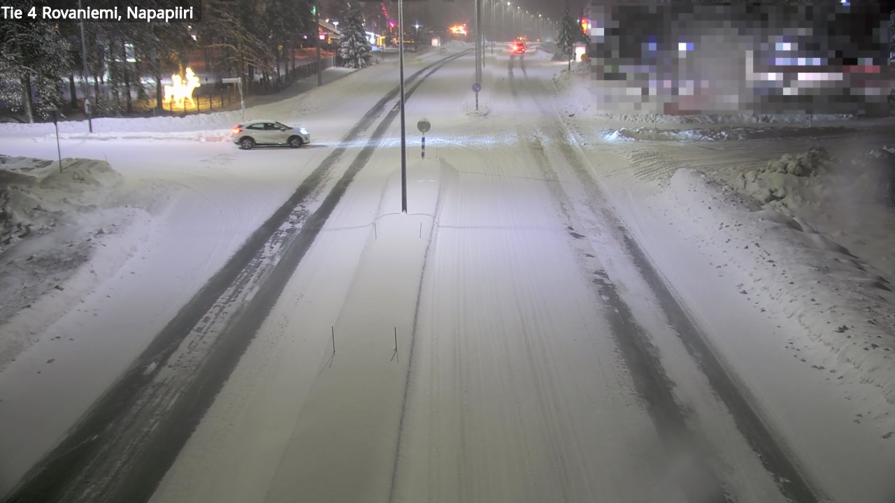 Weather Camera Image Väg 4 Rovaniemi, Polar cirke, Rovaniemi, Lappi