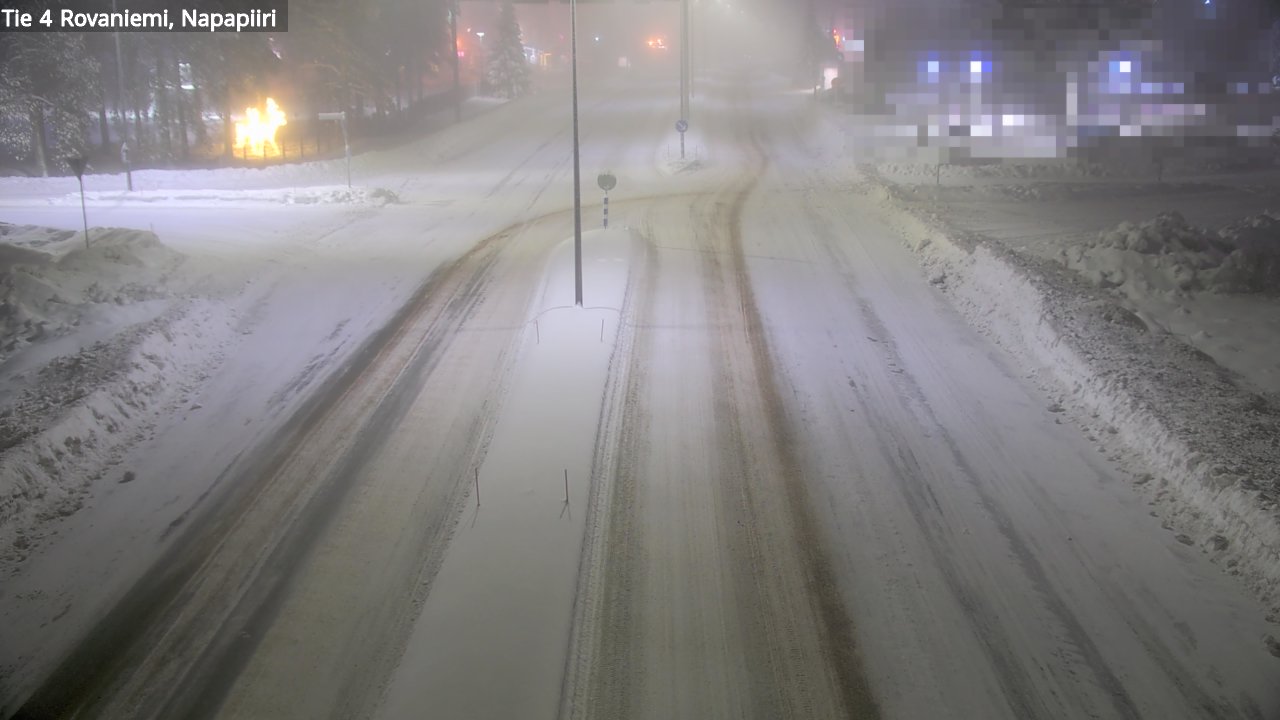 Weather Camera Image Väg 4 Rovaniemi, Polar cirke, Rovaniemi, Lappi