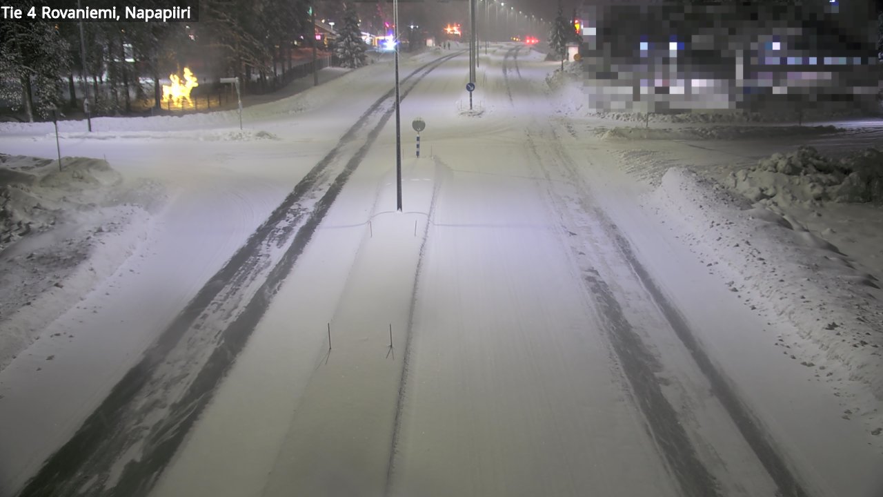 Weather Camera Image Väg 4 Rovaniemi, Polar cirke, Rovaniemi, Lappi