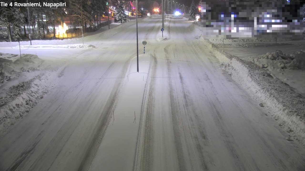 Weather Camera Image Väg 4 Rovaniemi, Polar cirke, Rovaniemi, Lappi