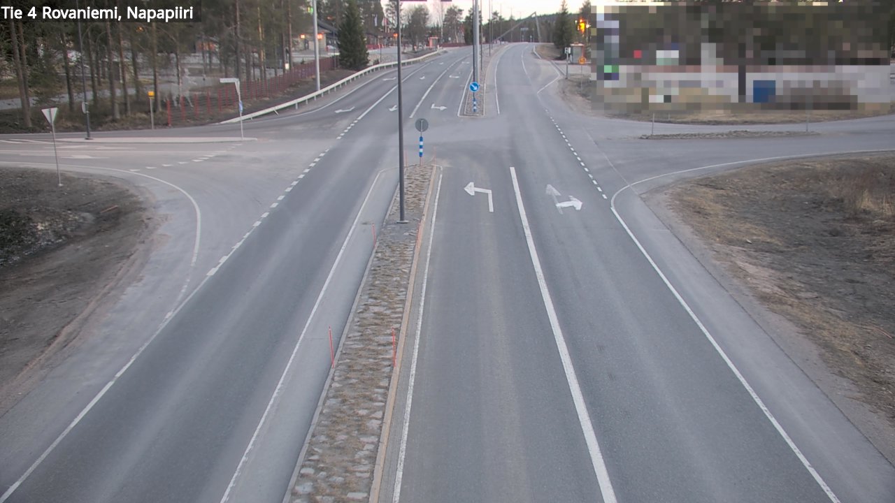 Weather Camera Image Road 4 Rovaniemi, Arctic circl, Rovaniemi, Lappi