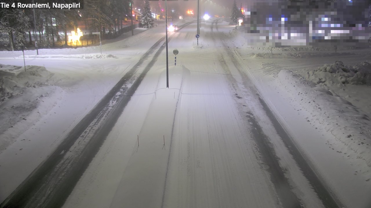 Weather Camera Image Väg 4 Rovaniemi, Polar cirke, Rovaniemi, Lappi