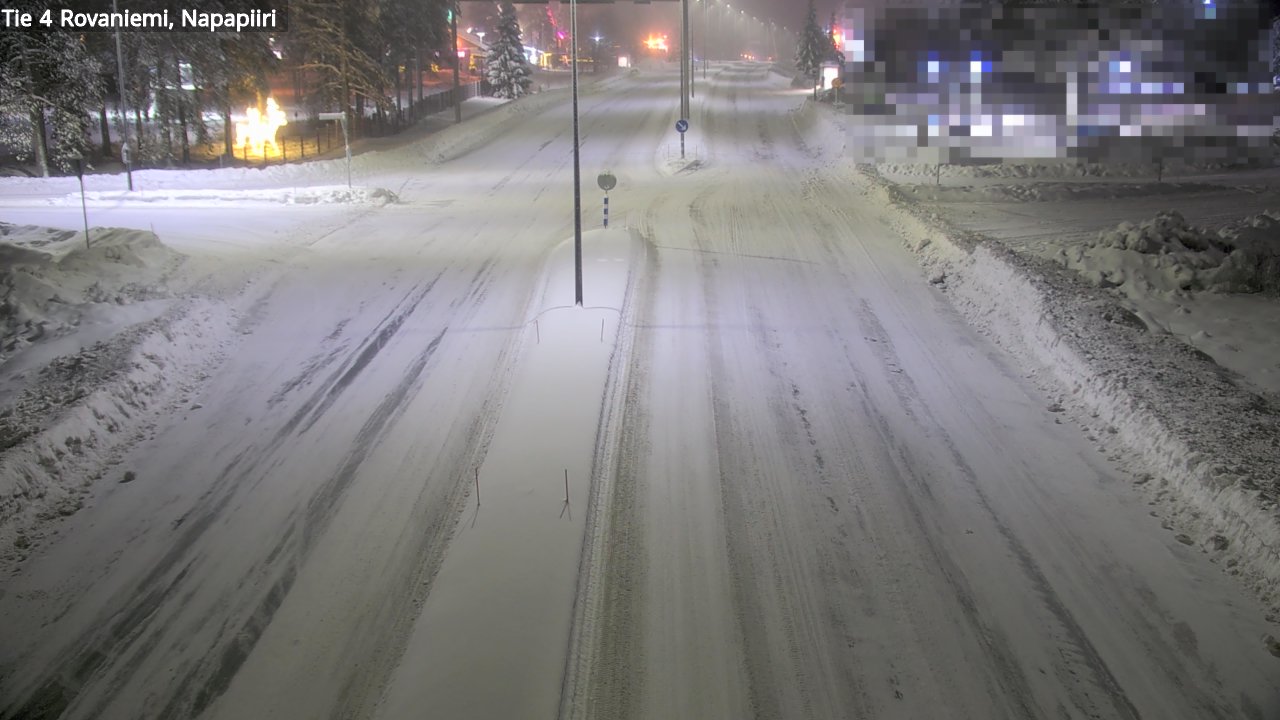 Weather Camera Image Väg 4 Rovaniemi, Polar cirke, Rovaniemi, Lappi