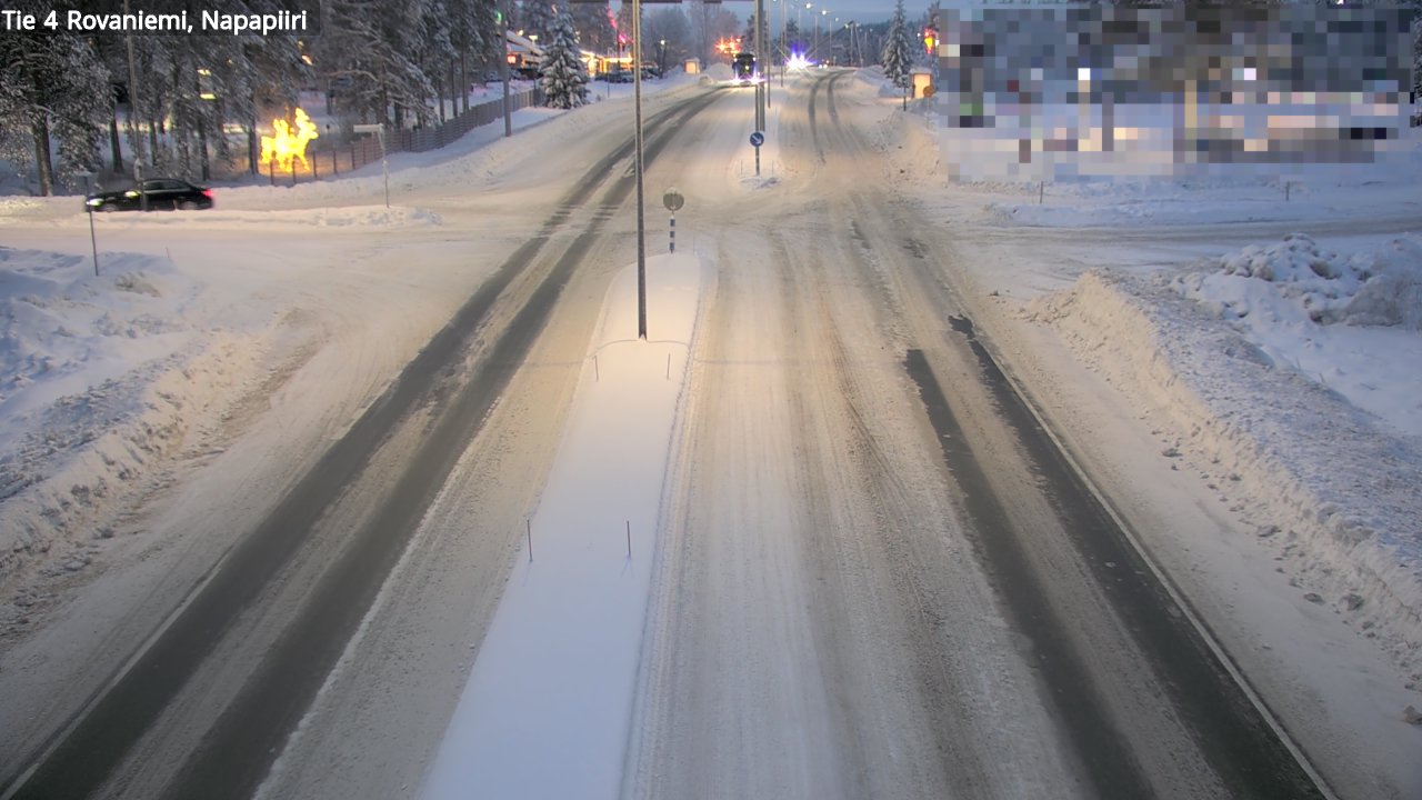 Weather Camera Image Road 4 Rovaniemi, Arctic circl, Rovaniemi, Lappi