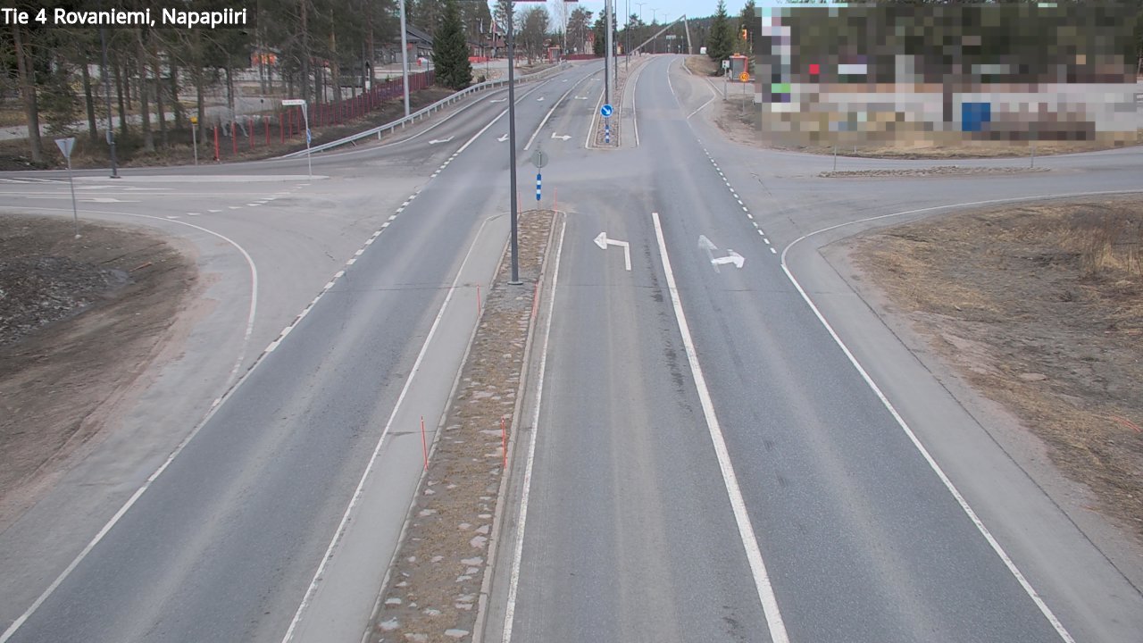 Weather Camera Image Road 4 Rovaniemi, Arctic circl, Rovaniemi, Lappi