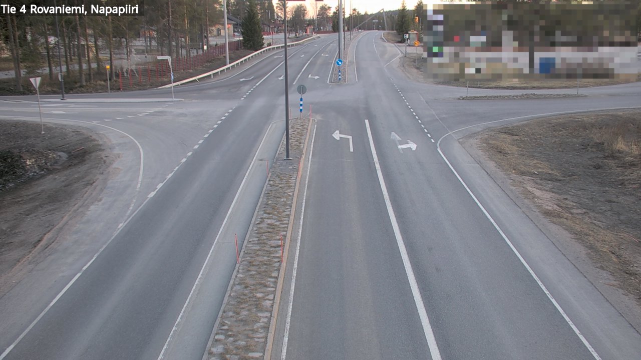 Weather Camera Image Road 4 Rovaniemi, Arctic circl, Rovaniemi, Lappi