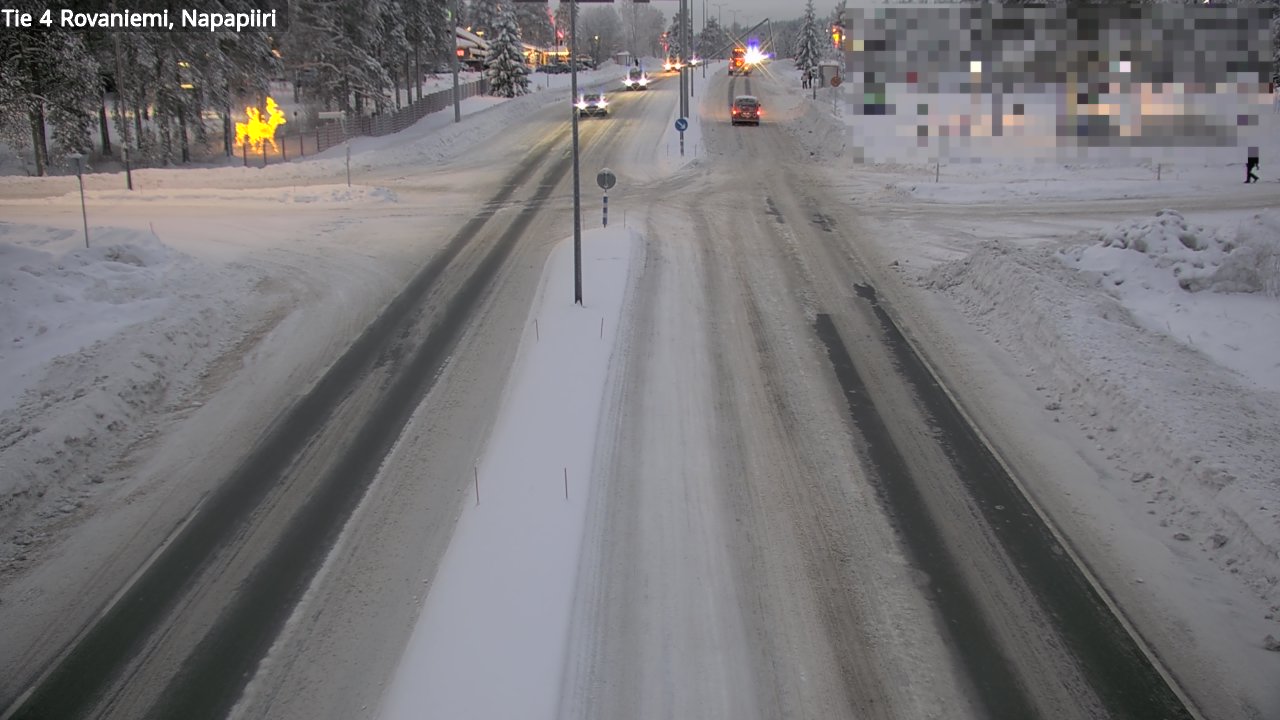 Weather Camera Image Road 4 Rovaniemi, Arctic circl, Rovaniemi, Lappi