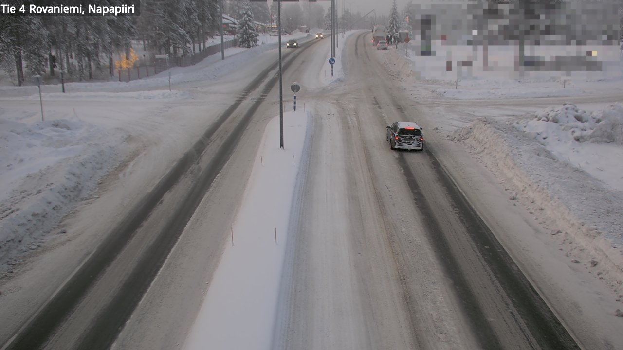 Weather Camera Image Väg 4 Rovaniemi, Polar cirke, Rovaniemi, Lappi