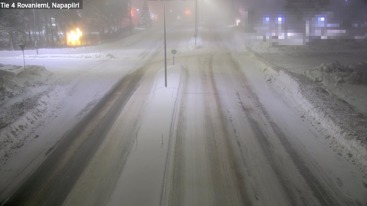Weather Camera Image Väg 4 Rovaniemi, Polar cirke, Rovaniemi, Lappi