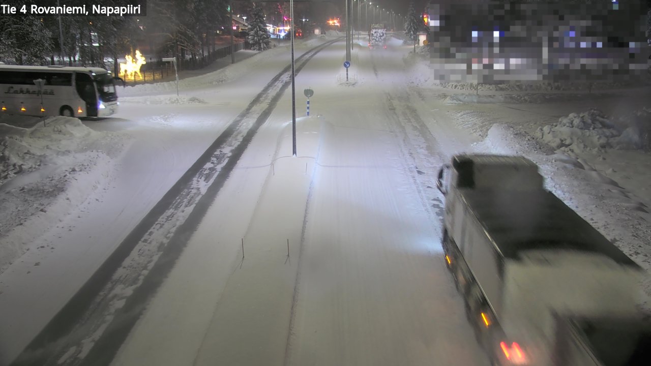 Weather Camera Image Väg 4 Rovaniemi, Polar cirke, Rovaniemi, Lappi
