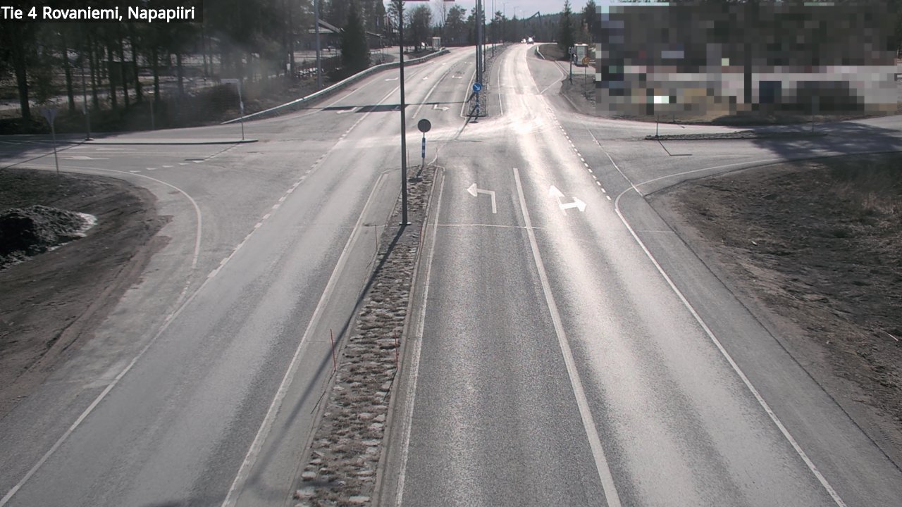 Weather Camera Image Road 4 Rovaniemi, Arctic circl, Rovaniemi, Lappi