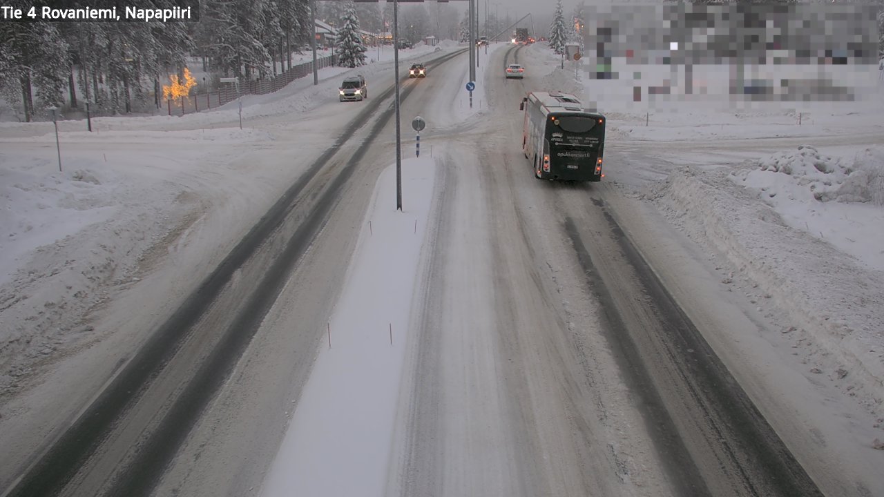 Weather Camera Image Väg 4 Rovaniemi, Polar cirke, Rovaniemi, Lappi
