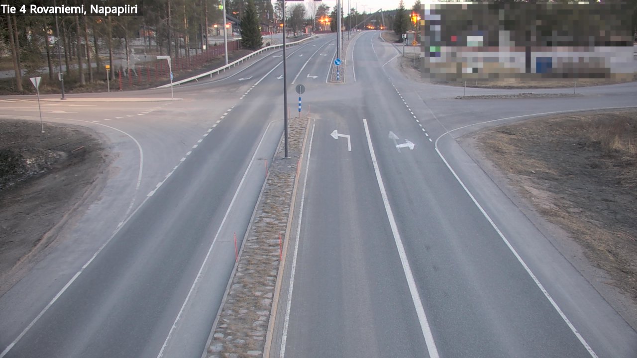 Weather Camera Image Road 4 Rovaniemi, Arctic circl, Rovaniemi, Lappi