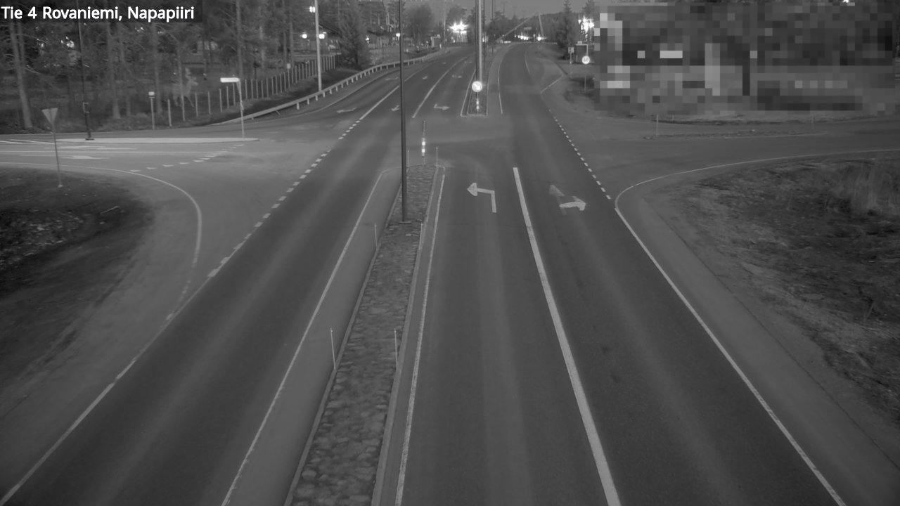 Weather Camera Image Väg 4 Rovaniemi, Polar cirke, Rovaniemi, Lappi