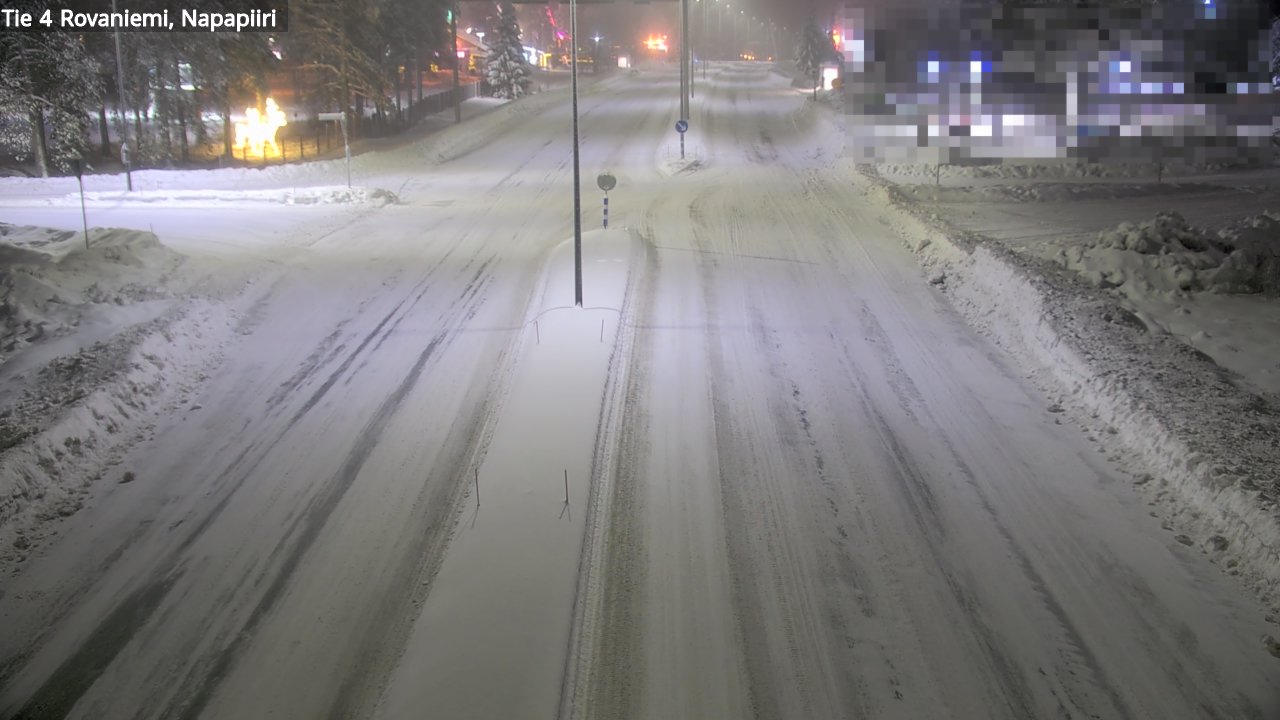 Weather Camera Image Väg 4 Rovaniemi, Polar cirke, Rovaniemi, Lappi