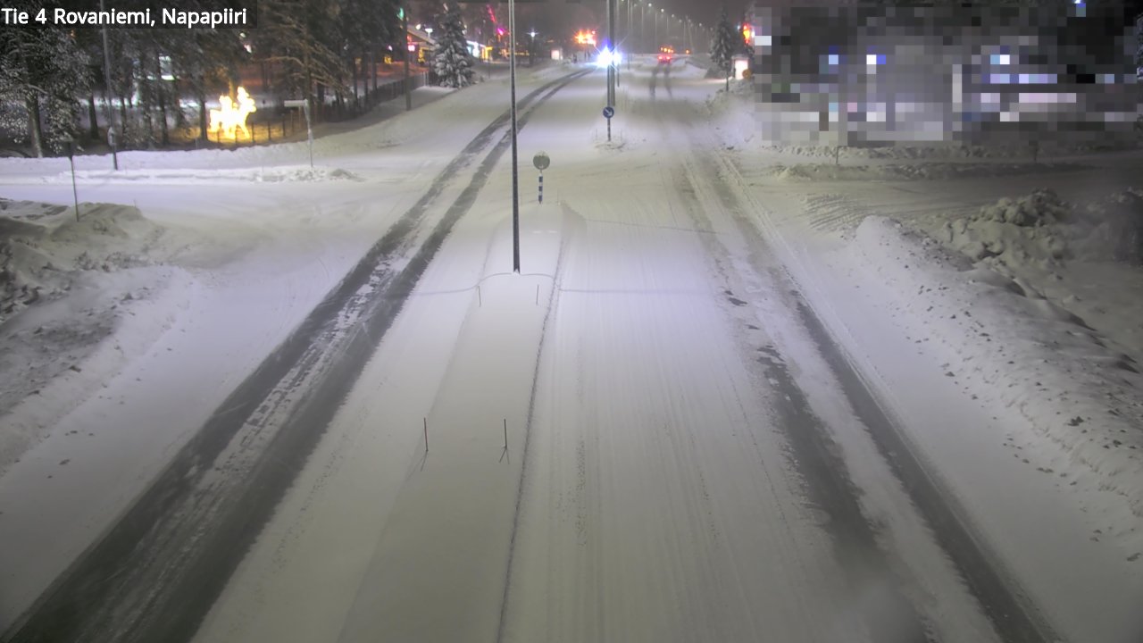 Weather Camera Image Väg 4 Rovaniemi, Polar cirke, Rovaniemi, Lappi