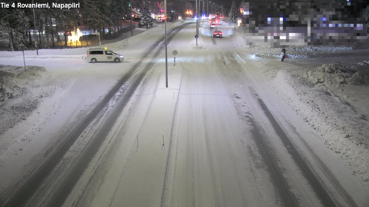 Weather Camera Image Väg 4 Rovaniemi, Polar cirke, Rovaniemi, Lappi