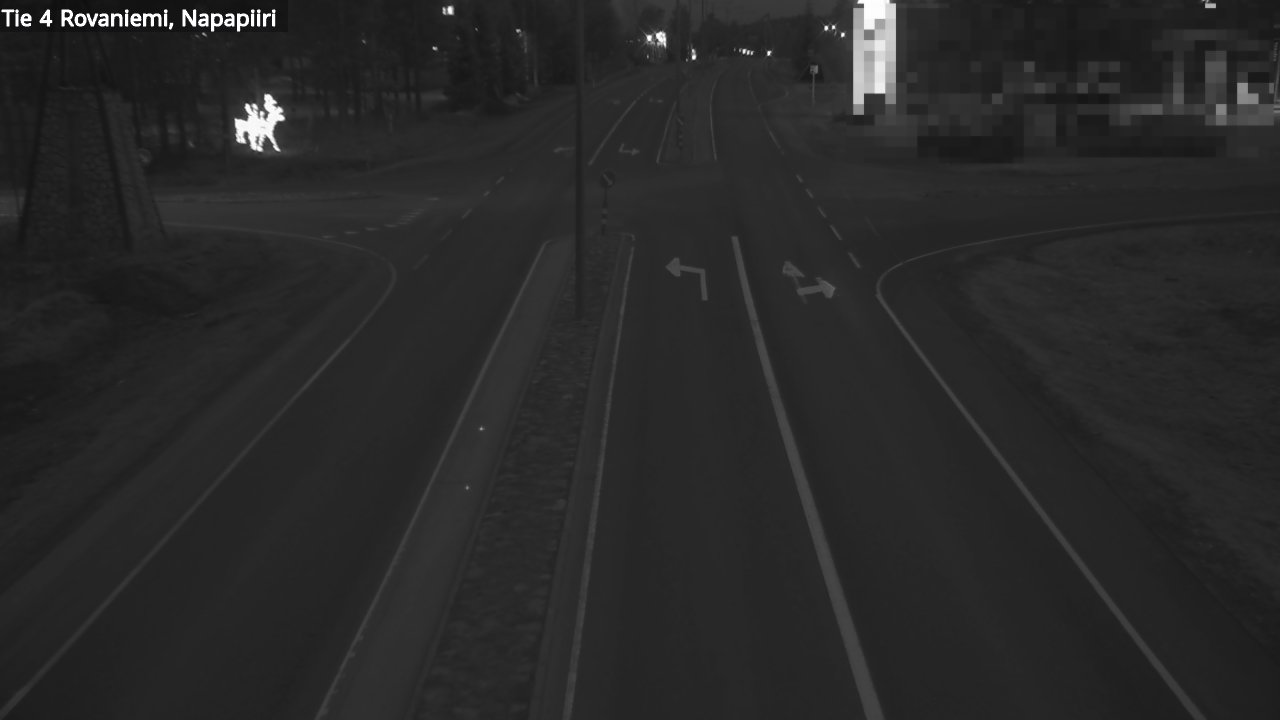 Weather Camera Image Road 4 Rovaniemi, Arctic circl, Rovaniemi, Lappi