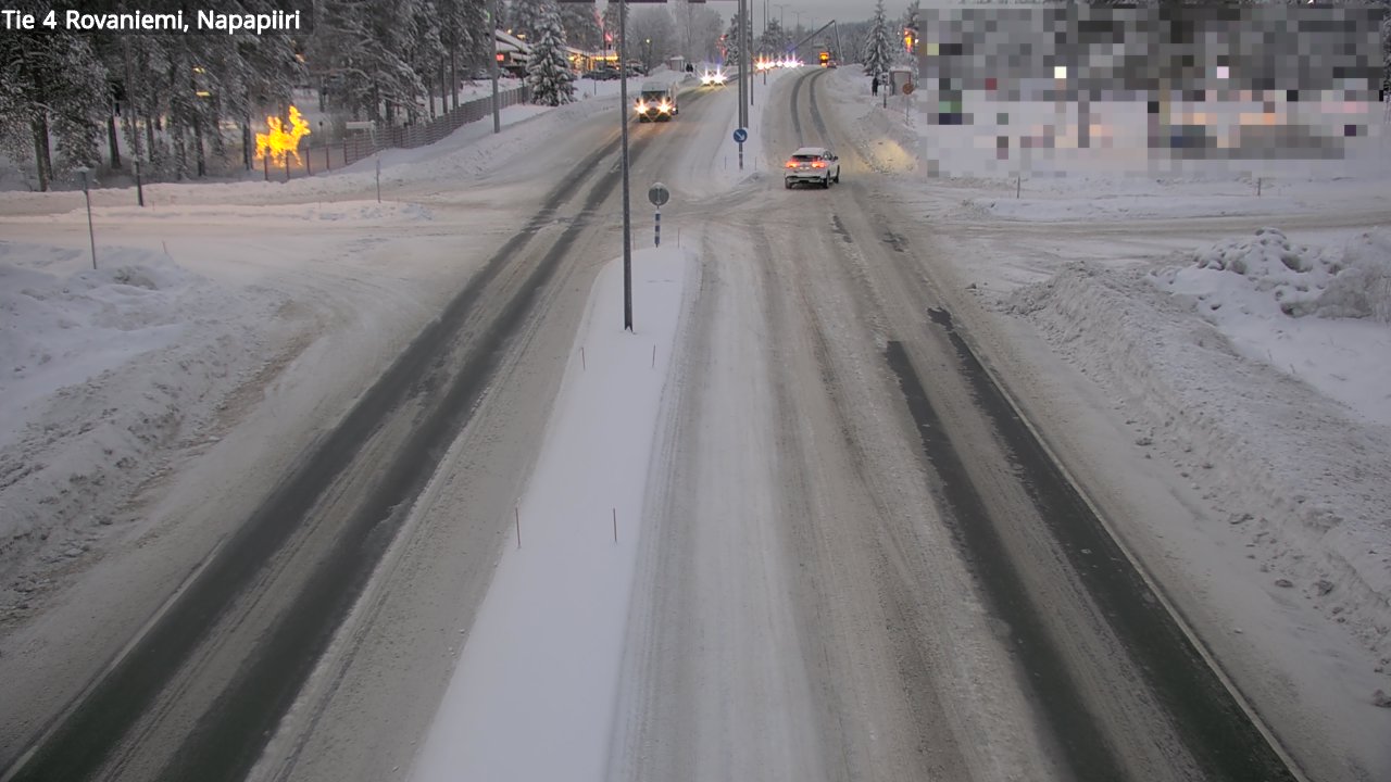 Weather Camera Image Road 4 Rovaniemi, Arctic circl, Rovaniemi, Lappi