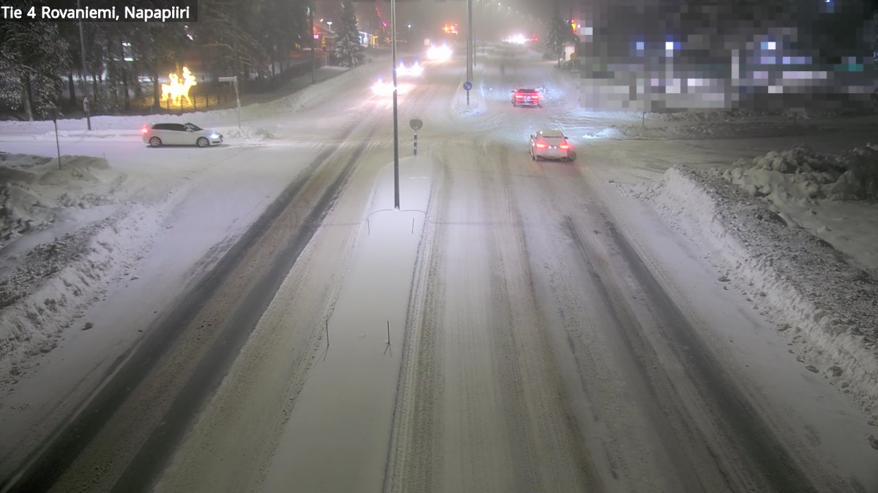 Weather Camera Image Väg 4 Rovaniemi, Polar cirke, Rovaniemi, Lappi