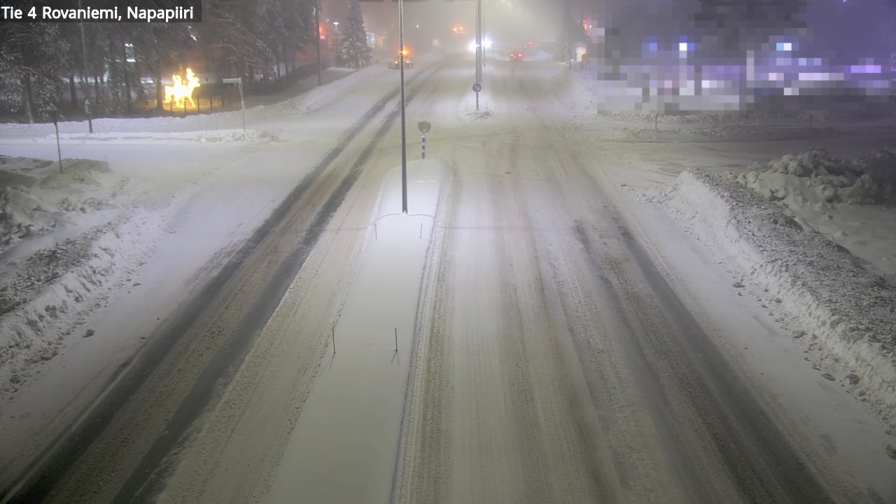 Weather Camera Image Väg 4 Rovaniemi, Polar cirke, Rovaniemi, Lappi