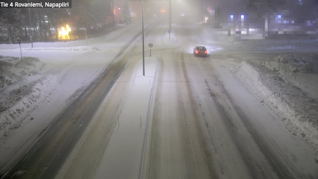 Weather Camera Image Väg 4 Rovaniemi, Polar cirke, Rovaniemi, Lappi