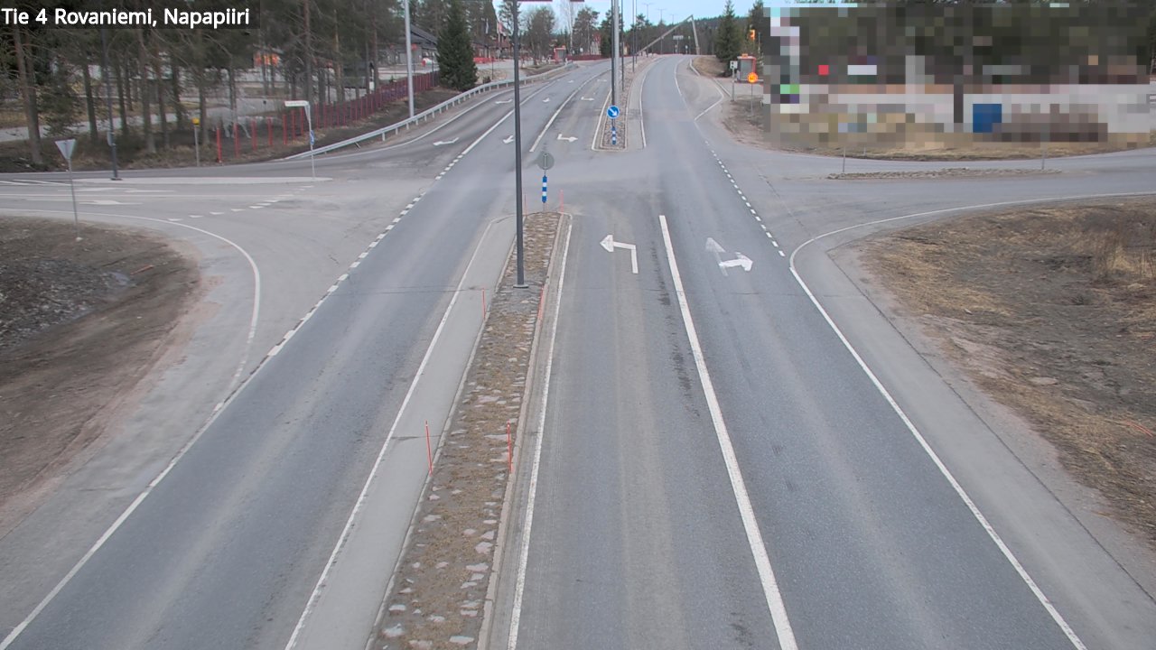 Weather Camera Image Road 4 Rovaniemi, Arctic circl, Rovaniemi, Lappi
