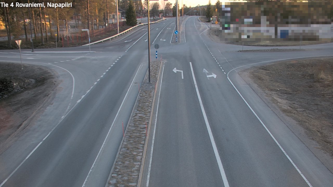 Weather Camera Image Road 4 Rovaniemi, Arctic circl, Rovaniemi, Lappi