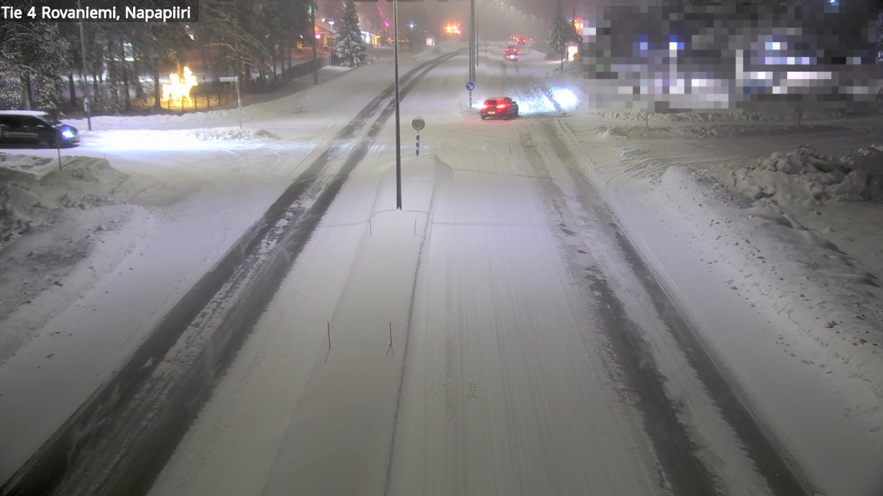Weather Camera Image Väg 4 Rovaniemi, Polar cirke, Rovaniemi, Lappi