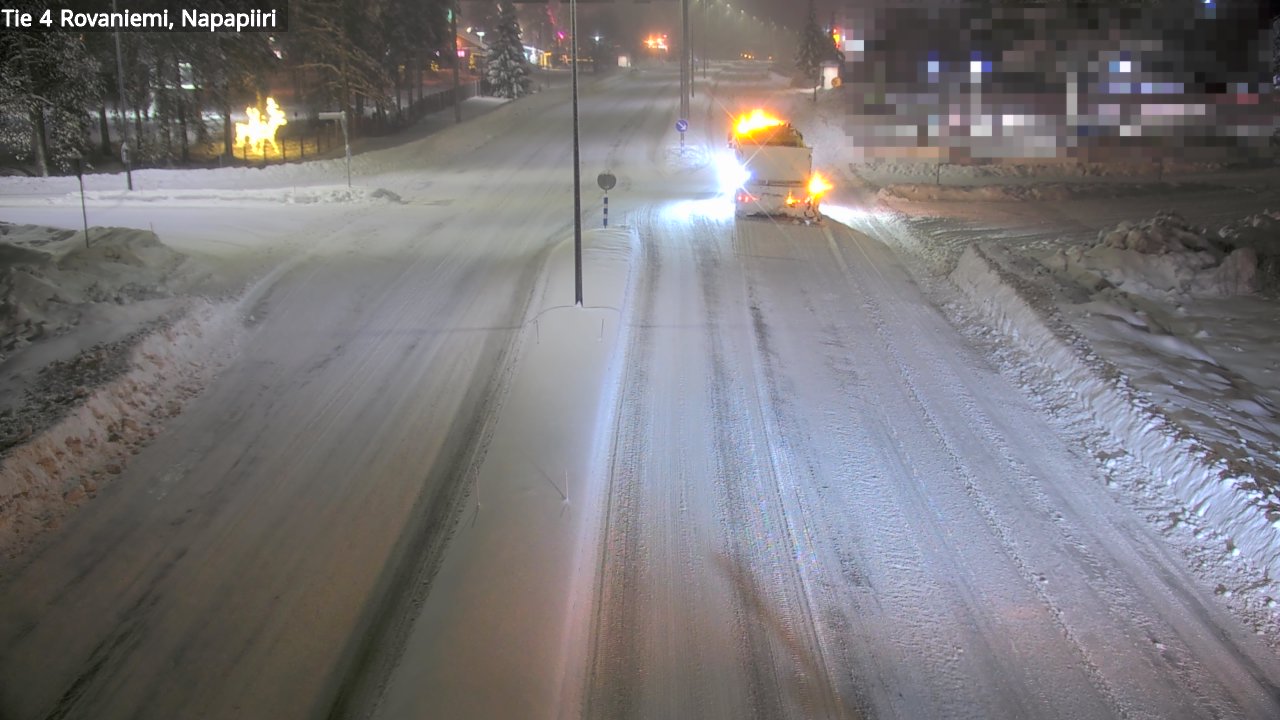 Weather Camera Image Väg 4 Rovaniemi, Polar cirke, Rovaniemi, Lappi