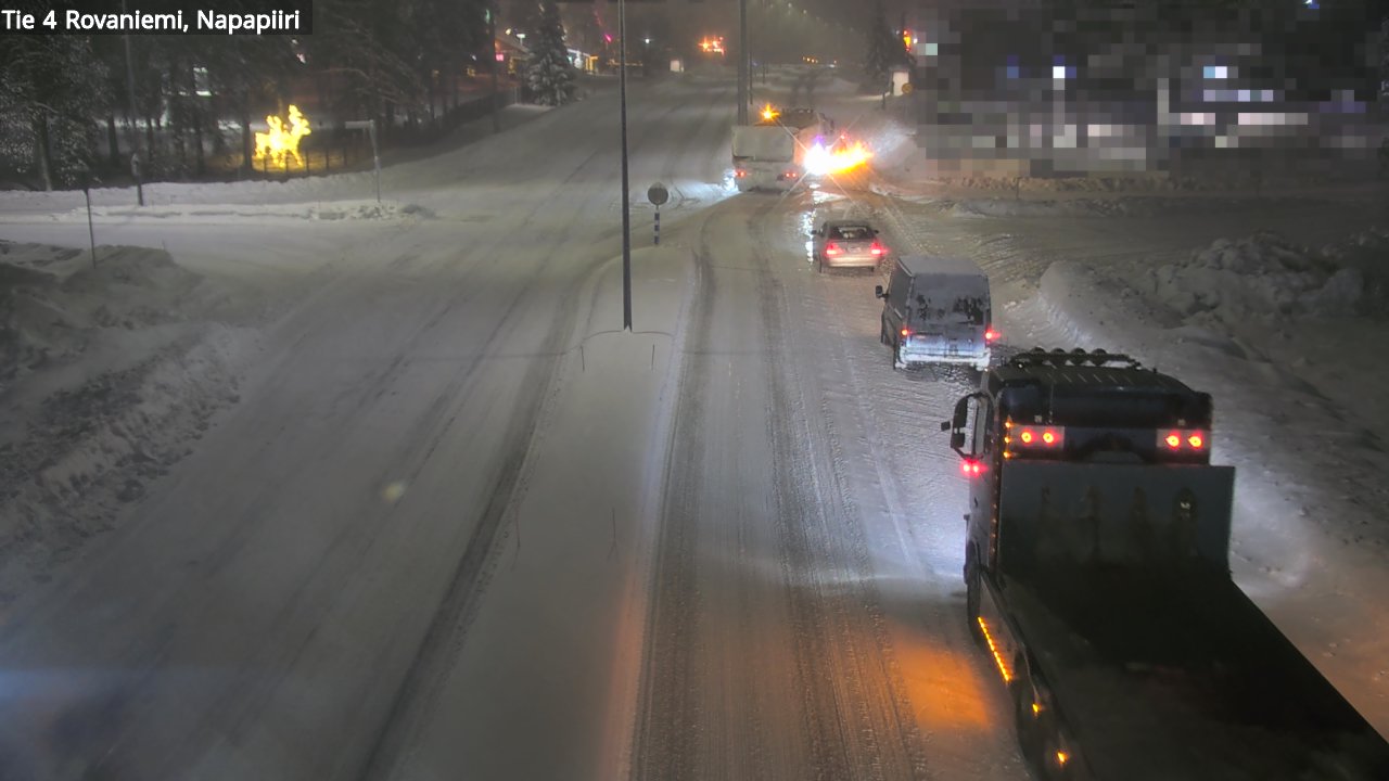 Weather Camera Image Väg 4 Rovaniemi, Polar cirke, Rovaniemi, Lappi