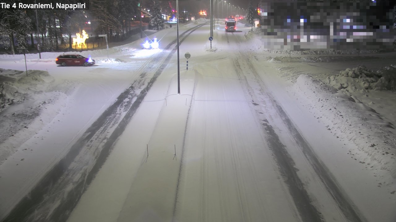 Weather Camera Image Väg 4 Rovaniemi, Polar cirke, Rovaniemi, Lappi