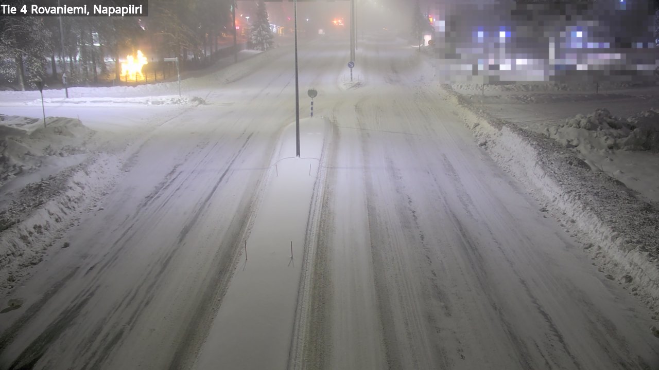 Weather Camera Image Väg 4 Rovaniemi, Polar cirke, Rovaniemi, Lappi