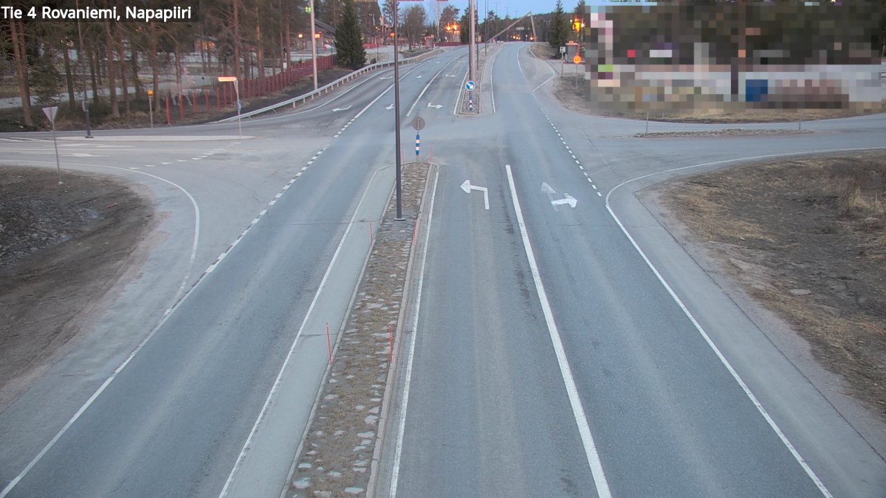 Weather Camera Image Road 4 Rovaniemi, Arctic circl, Rovaniemi, Lappi